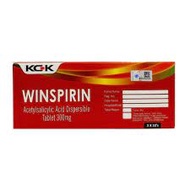 WINSPIRIN ASPIRIN 300MG TABLET 30'S e3/27 winspirin Acetylsalicylic Acid 300mg 30 biji