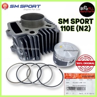 [100% ORI] SM SPORT 110E [ N2 ] CYLINDER BLOCK GREY SET PISTON / PISTON RING 100% ORIGINAL BENELLI