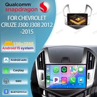 Android 15 Car Radio For Chevrolet Cruze J300 J308 2012 2013 -2015 WIFI+ 4G LTE Snapdragon NO 2DIN D