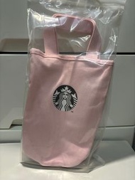 全新💖STARBUCKS 星巴克粉色飲料提袋