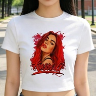 Karol g cropped top shoujo emo gyaru 2000s graphic shirt summer manga gyaru