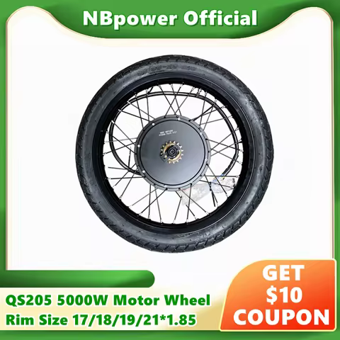 NBpower/QS205 50H V3 48-96V 3000W 5000W 150mm Dropout Ebike BLDC Hub Motor Wheel Motorcycle Wheel El