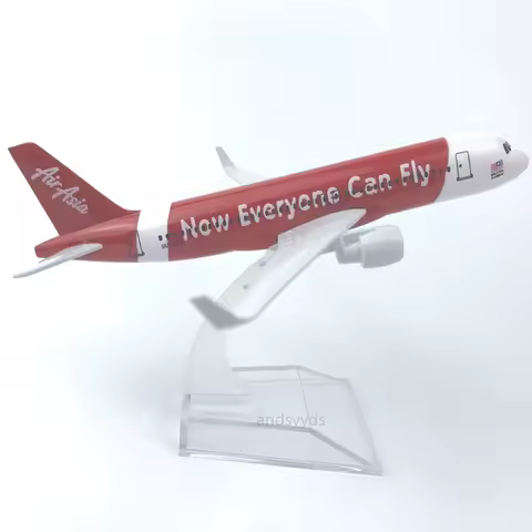 16cm Airasia A320 Plane Model Metal 1:400 Scale Aircraft Diecast Aviation Miniature Airplane Toys Mo