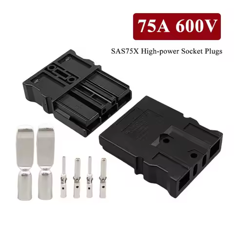 75A SAS75X Heavy-duty Forklift Power Charging Plug 600V Two Pole Connector Lithium Battery High-powe