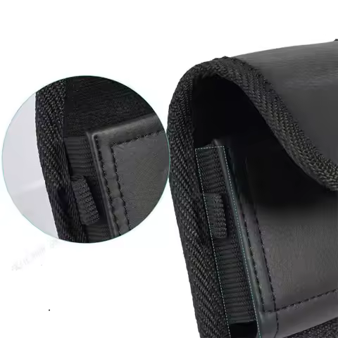 Leather Phone Pouch For Samsung Z Flip 3 5G Belt Clip Holster Oxford Cloth Phone Case For Galaxy Z F