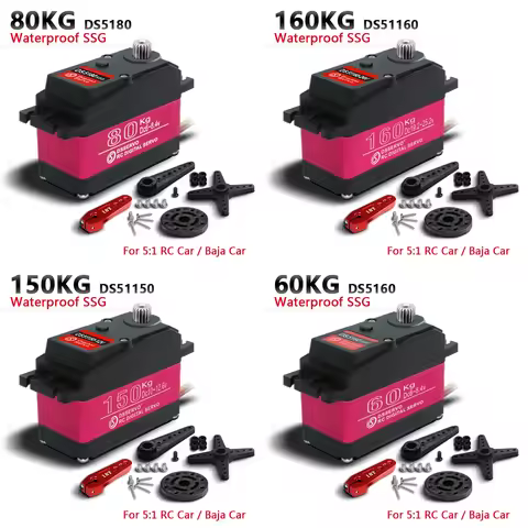 Steel Servo Motor Waterproof 60Kg 80Kg 150Kg 160Kg 1/5 1/6 8.4V Metal Digital for Drift Racing Crawl