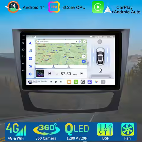 Android 14 For Mercedes Benz CLS C219 E W211 G W463 AMG 2002-2012 All In One Car Radio CarPlay 4G Wi