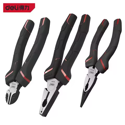 Deli 1/3 Pcs Universal Diagonal Pliers Set Multipurpose Needle Nose Pliers Hardware Tools Electricia