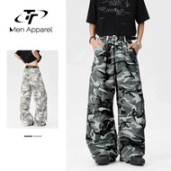 men's Wide leg jeans pant street Korean style high wasit pant