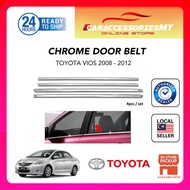 Toyota Vios 2008-2012 Chrome Door Belt Moulding Window Trim 4pcs vios accessories