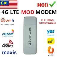 MOD 150Mbps 4G LTE USB Modem Adapter Wireless USB Network Card Universal Wireless Modem White 4g WiFi router(can use unifi sim)