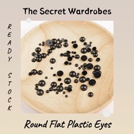 [TSW] (RF) Flat Back Round Plastic Eyes / Amigurumi Eyes / Doll Eyes / Safety Eyes / 平底眼珠