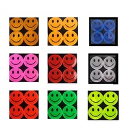 4Pcs Reflective Sticker smile face High-Visibility Reflective Tape Cycling Reflective Stickers Car Motorcycle Backpack Reflective Stickers Night Safety Sticker Warning