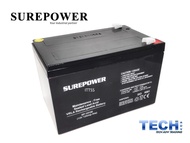 SUREPOWER 12V 12AH PREMIUM Rechargeable Sealed Lead Acid Battery For Electric Scooter / Toys car / Bike /Solar /Alarm /Autogate/UPS/ Power Solution