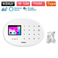 KERUI | KERUI W204 ระบบเตือนภัยสําหรับ Home WiFi 4G GSM ALARM Burglar Security 433MHz ไซเรนไร้สาย Tu