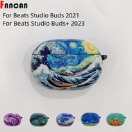 Marble Pattern for Beats Studio Buds 2021 Case Compatible Earbuds with Keychain Accessories For Beat