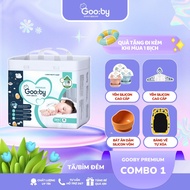 Tã/bỉm quần dán Gooby Premium - Chuyên gia bỉm đêm chống trào đến 12h size M/L/XL/XXL cho bé từ 6kg