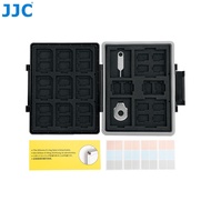 JJC 45 Slots Memory Card Case Water-Resistant Anti-Shock Protective Storage Case Holder for Storing SD Cards / MSD Micro SD Cards / CF Cards / XQD CFexpress Type A Cards / CFexpress Type B Cards