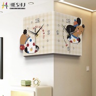 [Ready Stock+Free Shipping] Clock Wall Clock Clock Double-Sided Clock Corner Wall Clock Corner Clock