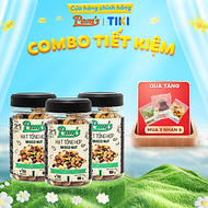Combo 3 Hũ Ngũ Cốc Mix 6 Loại(Macca + Hạnh Nhân + Điều + Nhân Óc Chó + Hạt Bí + Nho Úc) Pam's 160gx3