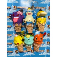 GANTUNGAN Figure Keychain Anime Keychain/ Pokemon Ice cream Pikachu Bulbasaur Charmander Gengar Snor