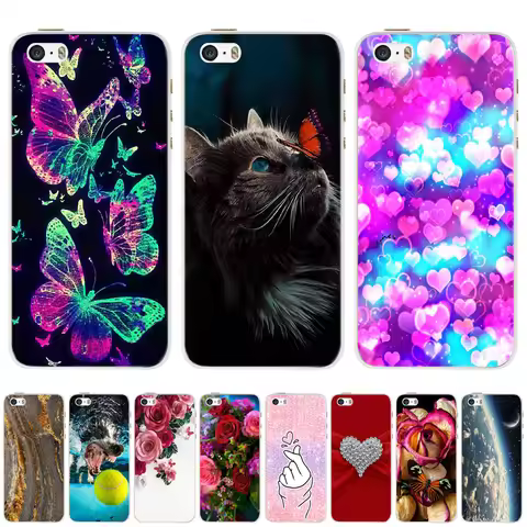 For iPhone 5 5S SE iPhone5s Case for iPhone 5S Case Silicone Cute Case for iphone SE Cover bumper fo