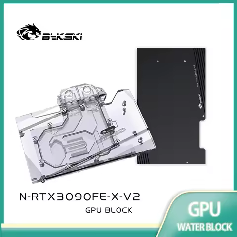 Bykski N-RTX3090FE-X-V2 Water Block Use for NVIIDIA RTX 3090 Founder Edition GPU Card / Full Cover C