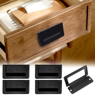 Tatami Wardrobe Drawer Concealed Handle Invisible Pull Button Cabinet Door Folding Hidden Flat Handle Pull Ring No Punching