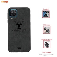 Samsung Galaxy A12 Hard Case Canvas Pc Shockproof Deer Texture Case