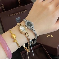 Agete Mystery Forest Girls Bracelet Watch Retro Carved Exquisite mini Small Gold Watch