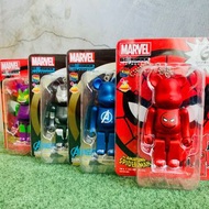 絕版 bearbrick 盒裝 公仔 玩具 收藏 限定 marvel 蜘蛛人 鋼鐵人  戰爭機器 綠惡魔