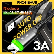 【1 Year Warranty】Mcdodo LED Fast Charging AUTO POWER OFF Cable - 1.2M (CA7410)
