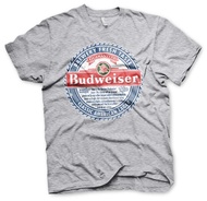 Budweiser Officially Licensed American Lager Mens T-Shirt (Heather Grey)