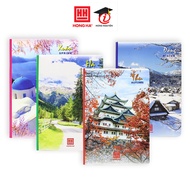 Vở kẻ ngang Hồng Hà 200 trang - Gáy ghim - Pupil 4 mùa 1002 định lượng 58gm2 độ sáng 95% ISO (Giao b