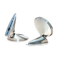 กระจกมองข้าง  รถปอร์เช่  ปี 40s-70s แป้นกลมเล็ก ปรับได้ ฐานยาง 1 คู่ ซ้าย-ขวา  Porsche 356 356A 356B