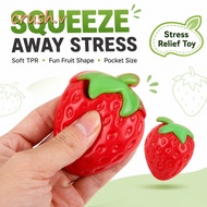 [CRUSH] Strawberry Squeeze Ball, Soft Big Anti-stress Squeeze, Anxiety Relief Toy​​ Fruit Shape Funn