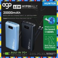 HYPER ALLY 20000mAh 65W 內置線 行動電源 - 黑色