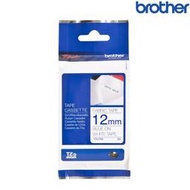 【含稅店】Brother兄弟 TZe-FA3 白布底藍字 標籤帶 燙印布質系列 (寬度12mm) 燙印標籤 色帶