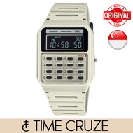 [Time Cruze] Casio CA-53 Vintage Digital Calculator Data Bank Off White Resin Men Watch CA-53WB-8BDF