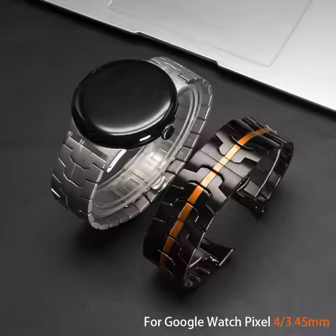 Stainless Steel Men Band for GOOGLE Pixel Watch 4 45mm Bracelet Metal Strap for Google Pixel 3 45mm 