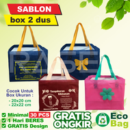 goodie bag sablon tas spunbond custom BOX kotak dus kue nasi 20x20 22x22 24x24 25x25