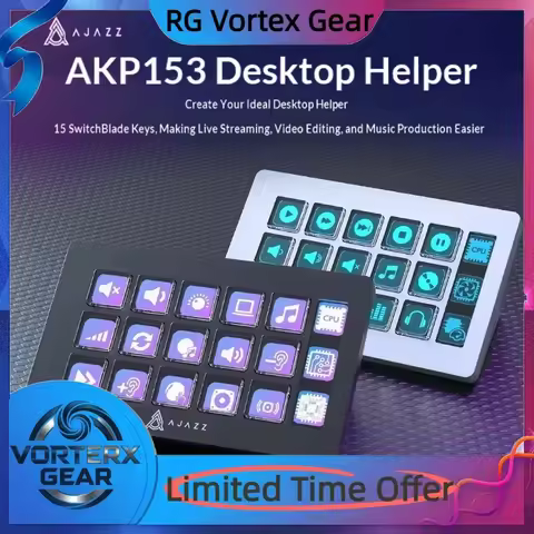 Vortex Gear AjAZZ Akp153e Numeric Keyboard Controller Desktop Helper Console Panel Live Broadcasting