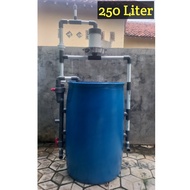Tong drum filter saringan air sumur bor bau kuning berminyak zat besi tinggi berkarat airator ventur