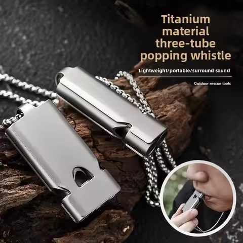 Titanium Alloy Emergency Survival Whistle – Nuclear-Free Portable Tool for Camping, Earthquake Relie