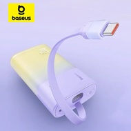 Baseus Portable 20W Power Bank 5200Mah PD Fast Charging Powerbank Battery Charger, Built-In Cable For 14 13 12 11 Pro Max