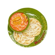 3D Polyresin Fridge Magnet - Roti Prata
