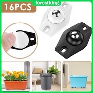 16Pcs Mini Caster Wheels Self Adhesive Small Swivel Wheels 360° Rotation Bearing Ball Transfer Wheel
