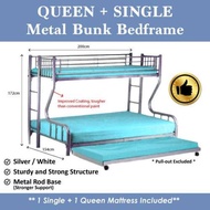 [A-STAR] Cheapest Single &amp; Queen Metal Silver Bunk Bed frame (NEW)