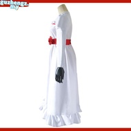 Annabelle Creation Halloween Horror Doll White Dress Cosplay Costume Fancy Dress