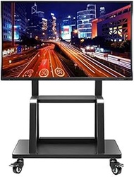 TV stands Pedestal Bracket Commercial TV Mobile Cart For 55"-95" Flat Panel Screens, Black Heavy Duty With 2 Shelf And Locking Wheels,Load 155Kg beautiful scenery